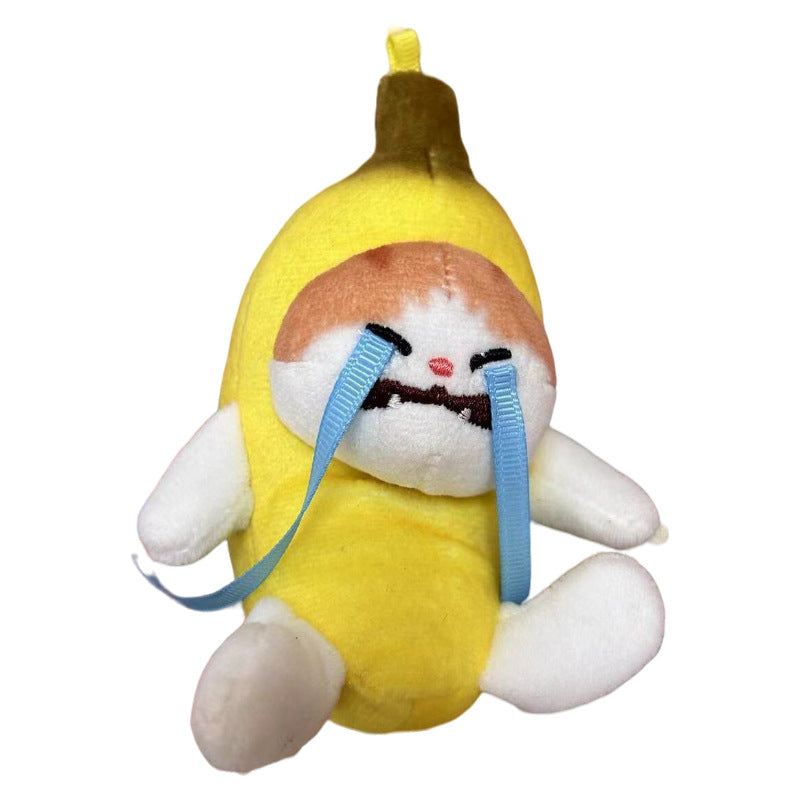 Crying Banana Cat Plush - Funny Internet Meme Happy Cat Soft Toy