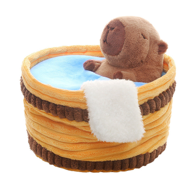 Emotional Support Capybara Plush - Soak in Bathtub Version