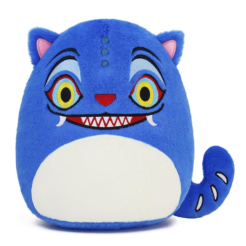Cartoon Blue Tiger Plush Toy - Funny Expression Soft Cushion